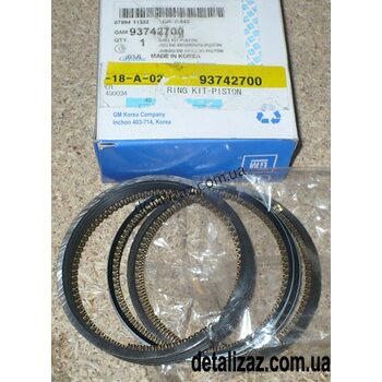 Кольца поршневые Лачетти 1.8LDA стандарт GM 93742700