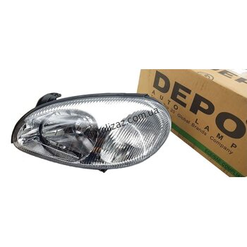 Фара в сборе передняя левая Сенс Ланос DEPO 222-1104L-LD
