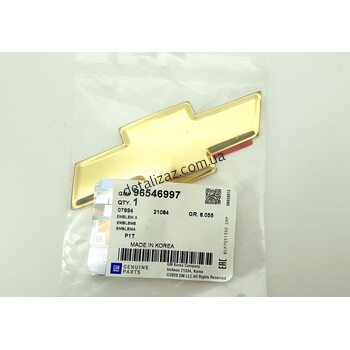 Эмблема "Chevrolet" крест на решётке капота Лачетти Авео Т200 GM 96546997