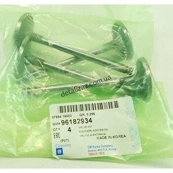 Клапан впускной 4 шт. Ланос 1.5. GM 96182934