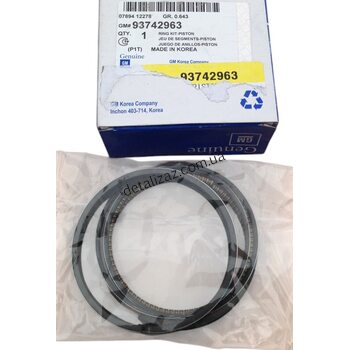 Кольца поршневые +0,50 Авео 1.5 GM 93742963