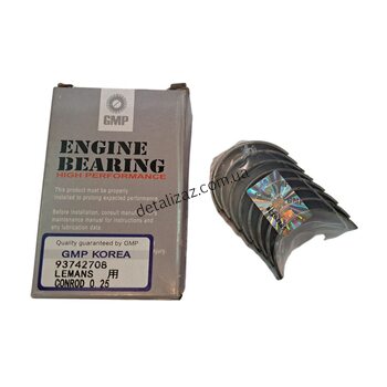 Вкладыши шатунные 0.25 Ланос Авео Лачетти Круз GMP 93742708