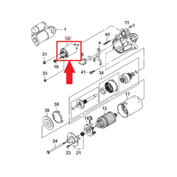 Втягивающее реле стартера Ланос 1,4. Magneton