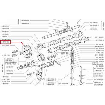 Шестерня распредвала разрезная Таврия Сенс 245-1006020-S