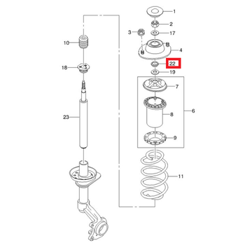 Шайба опоры переднего амортизатора нижняя Ланос GM 90079042