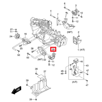 Подушка двигателя левая Сенс, Ланос GM 90250437