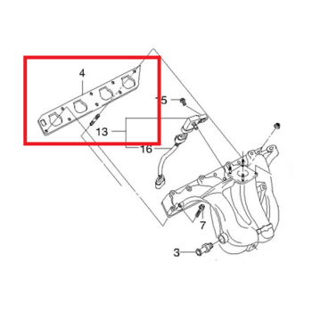 Прокладка впускного коллектора Лачетти 1.8 GM 90412459