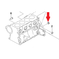 Заглушка блока резьбовая 14мм Ланос, Авео, Лачетти 1.6 и 1.8LDA GM 94535679