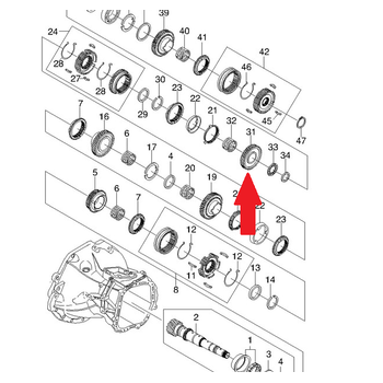 Шестерня 1-ой передачи Ланос Авео Лачетти. GM 94580769, 90334381