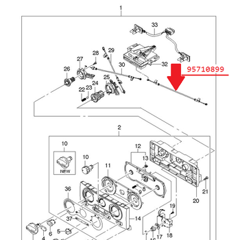 Трос печки рециркуляции воздуха Сенс Ланос Китай 95710899, 759206