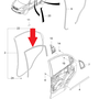 Уплотнитель стекла задней левой двери Авео Т250 GM 95980741
