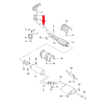 Приемная труба глушителя Ланос Marix 05.50, 96259169