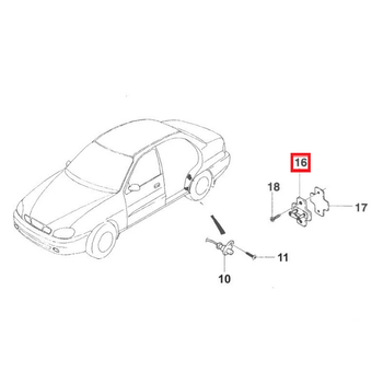 Защелка (фиксатор) замка двери Сенс Ланос Авео Лачетти ЗАЗ 96301668