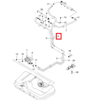 Трубка топливная обратка Ланос 1.5 GM 96352100