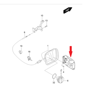 Лючок (дверца) топливного бака Лачетти Седан GM 96413420