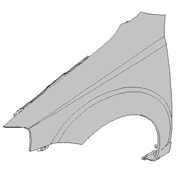 Крыло переднее левое Aвeo T200. GM 96540887, 96476569, 96476679