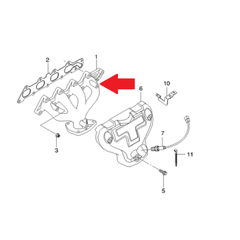 Коллектор выпускной Aвeo 1.6 Лачетти 1.6 GM 96481526