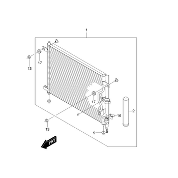 Радиатор кондиционера с осушителем Авeo до 2009 г HCC 96539634