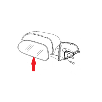 Стекло наружного зеркала левое механическое Лачетти GM 96545744