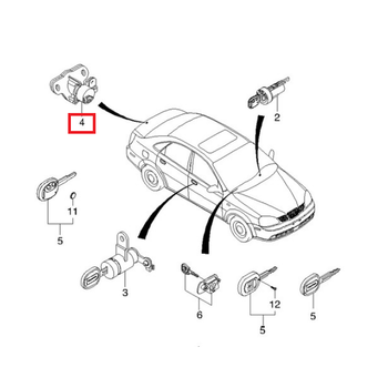 Замок крышки багажника Лачетти GM 96548650