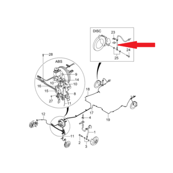 Шланг тормозной задний левый Лачетти. GM 96549725