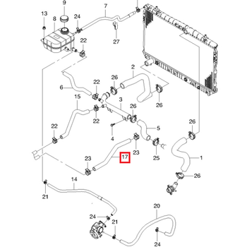 Патрубок печки подводящий Лачетти 1.6 GM 96554383