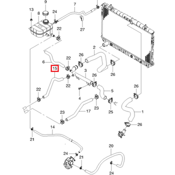 Патрубок печки перепускной трубы Лачетти 1.6 GM 96554384