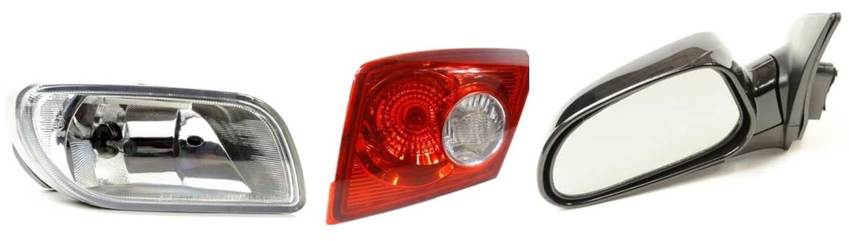 Фары, поворотники и зеркала на Шевроле Лачетти 